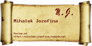 Mihalek Jozefina névjegykártya